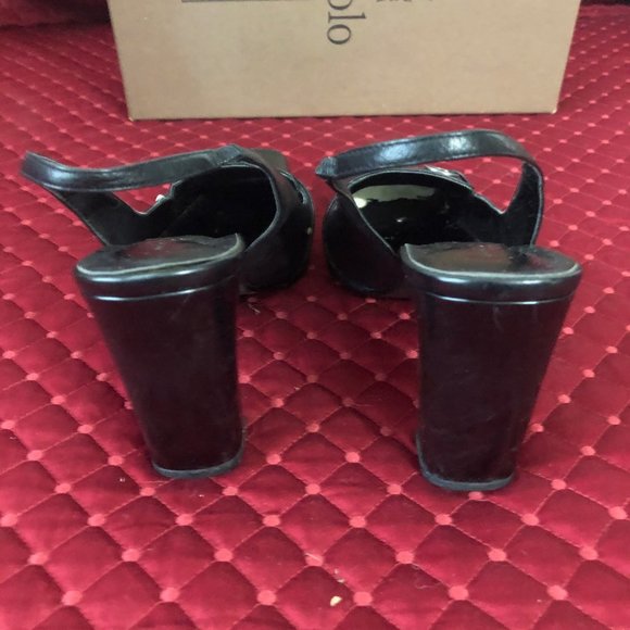 Paolo Linea Milly Black Strap On Pumps - Picture 3 of 4